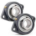 2-Pack SBLF207-20 Flange-Mount Ball Bearing Unit with Iron Housing-0