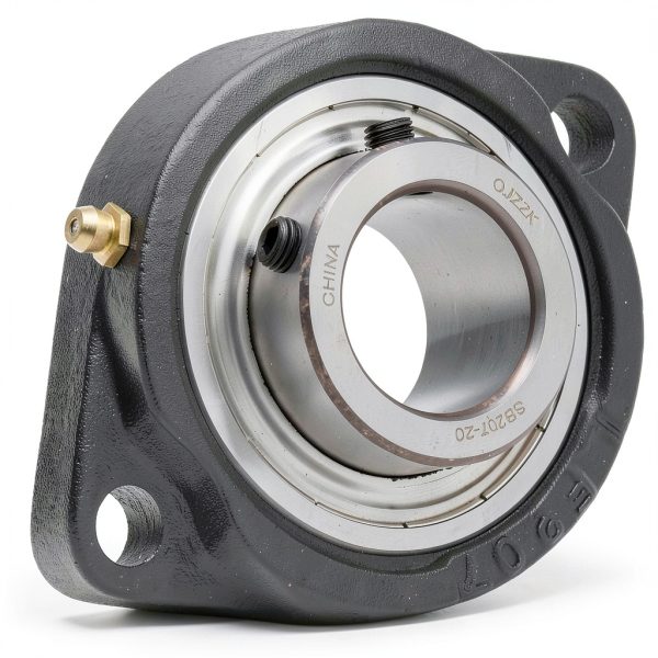 2-Pack SBLF207-20 Flange-Mount Ball Bearing Unit with Iron Housing-3