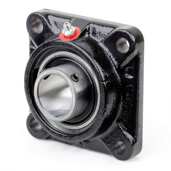 F3S223E Flange Unit, 4 Bolt Holes, Intermediate-Duty, Relubricatable, Non-Expansion, Cast Iron, Spring Locking Collar, Inch, 1-7/16" Bore Diameter-2