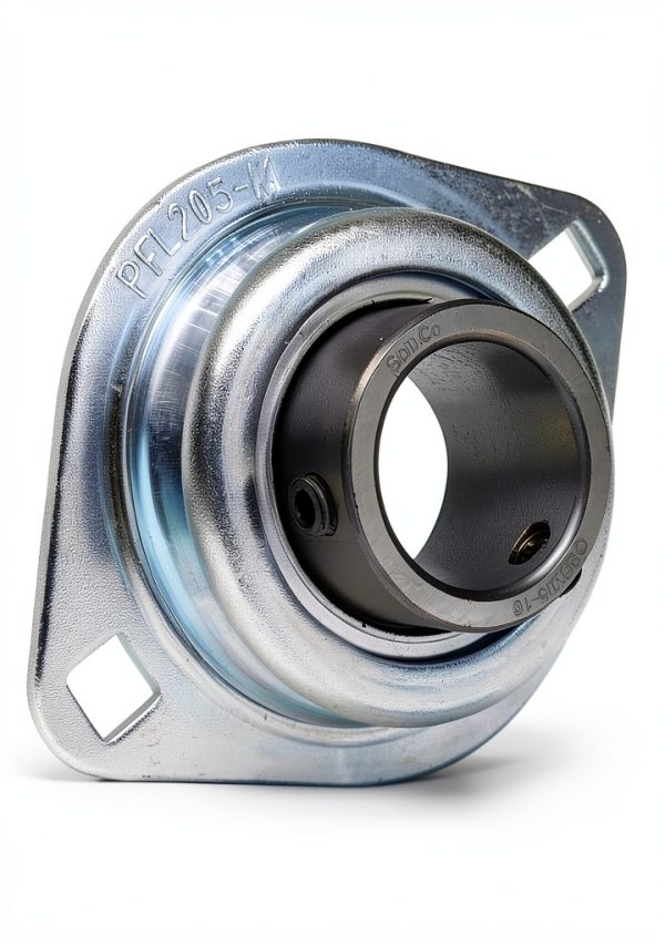 SpinCo 1" Rigid Flush Mount Pressed Steel Two-Bolt Flange Bearing-0