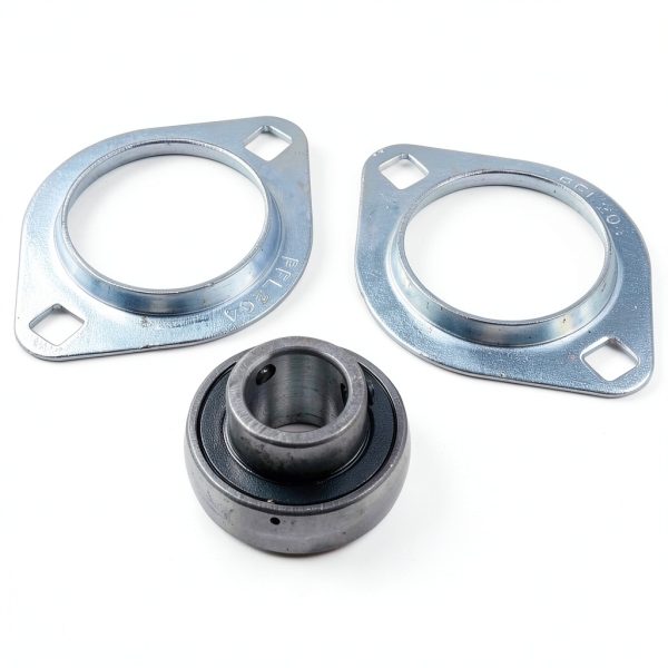 3/4" Pressed Steel Flange Bearing Two Bolt Mounted SBPFL204-12 SBSFL204-12 Compatible with Dump Truck Tarp Systems-3