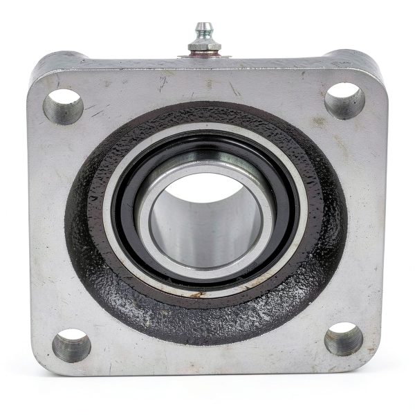 F3S223E Flange Unit, 4 Bolt Holes, Intermediate-Duty, Relubricatable, Non-Expansion, Cast Iron, Spring Locking Collar, Inch, 1-7/16" Bore Diameter-3