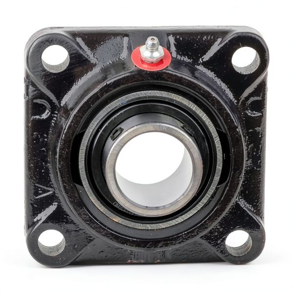 F3S223E Flange Unit, 4 Bolt Holes, Intermediate-Duty, Relubricatable, Non-Expansion, Cast Iron, Spring Locking Collar, Inch, 1-7/16" Bore Diameter-1