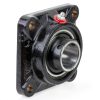 F3S223E Flange Unit, 4 Bolt Holes, Intermediate-Duty, Relubricatable, Non-Expansion, Cast Iron, Spring Locking Collar, Inch, 1-7/16" Bore Diameter-0