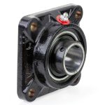F3S223E Flange Unit, 4 Bolt Holes, Intermediate-Duty, Relubricatable, Non-Expansion, Cast Iron, Spring Locking Collar, Inch, 1-7/16" Bore Diameter-0