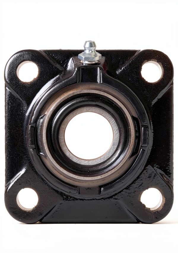 F3S223E Flange Unit, 4 Bolt Holes, Intermediate-Duty, Relubricatable, Non-Expansion, Cast Iron, Spring Locking Collar, Inch, 1-7/16" Bore Diameter-4